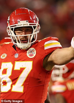 Travis Kelce pictured at a Kansas City Chiefs game