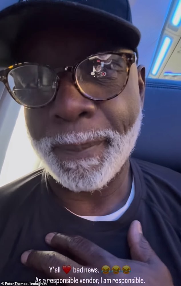 Peter Thomas spoke out after he was arrested in Atlanta on Wednesday for driving under the influence