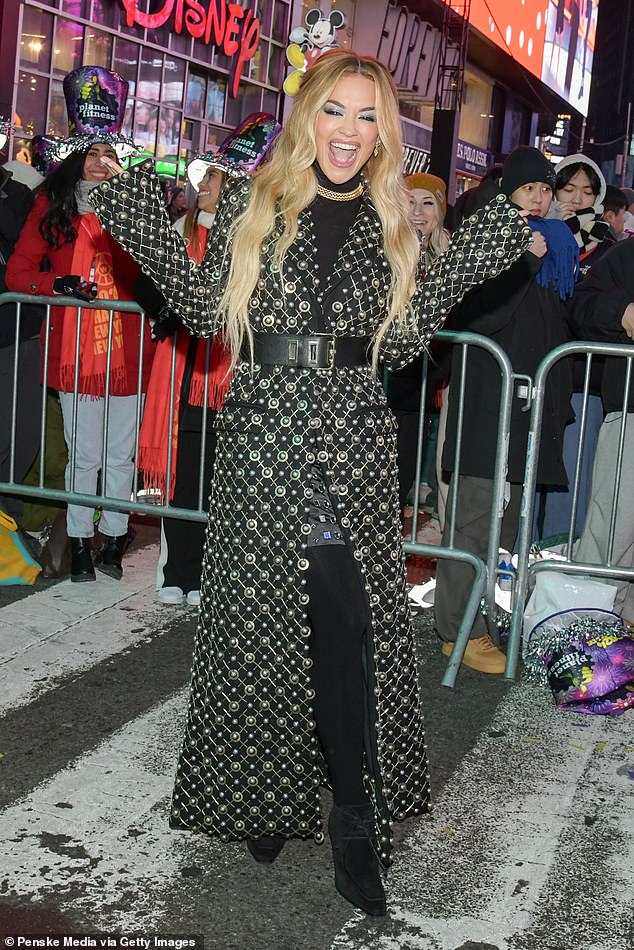 Rita Ora was palpable in the bubble as she hosted New Year's Rockin' Eve in New York City on Sunday night