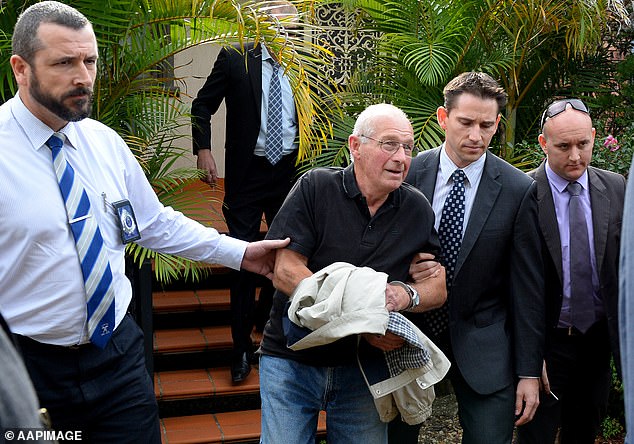 Disgraced former cop Roger Rogerson (pictured) spent his last six months in prison in a hospital cell, unable to get out of bed on his own