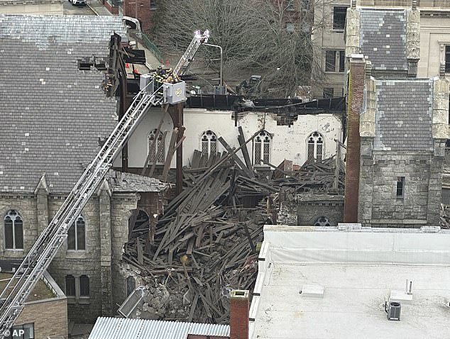 The Church confirmed on its Facebook page that while there was one person in the building at the time, no one was injured