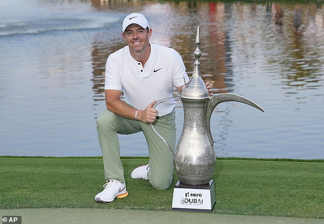 Rory McIlroy won the Dubai Desert Classic for the fourth time by beating Cameron Young