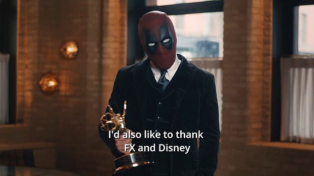 Ryan Reynolds chose to accept one of Wrexham's five Emmy awards in the role of Deadpool