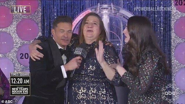 Pamela Bradshaw got the surprise of her life when she won $1 million on Dick Clark's New Yar's Rockin' Eve with Ryan Seacrest on Sunday... but she surprised Seacrest herself by spontaneously making out with him