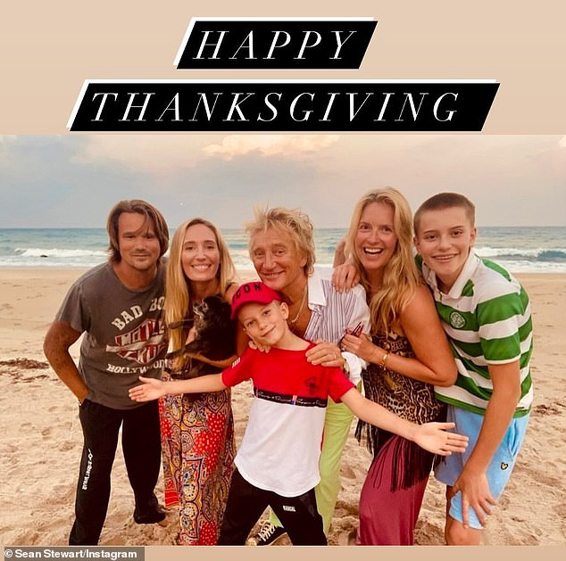 Family time: Sean took to social media in November to wish his fans a Happy Thanksgiving.  The Dirty Weekend designer also shared several photos with his famous family