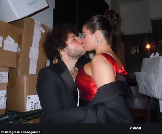 Blessed: Selena Gomez may have lost her category to Ayo Edebiri at the Golden Globes on Sunday night, but she still feels like a winner amid her romance with Benny Blanco