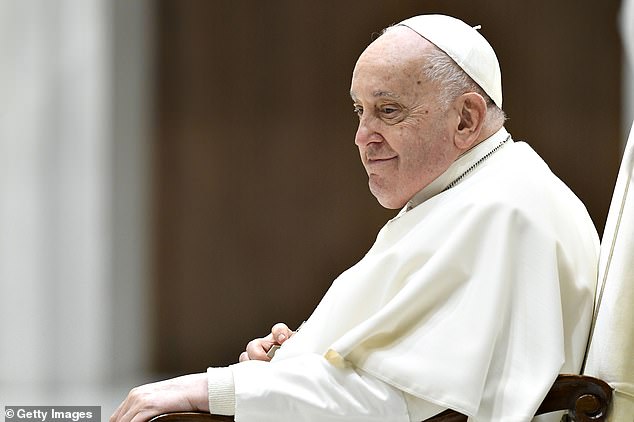 The Pope, 87, (pictured) said on Wednesday during a catechesis, a religious instruction, addressed to those gathered in St. Peter's Square, that sexual pleasure is to be cherished but is 'undermined by pornography'