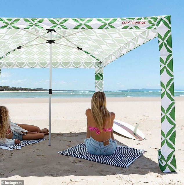 The Coolcabanas website states that their structures have SPF 50 and provide 'more than double' the shade of a large parasol