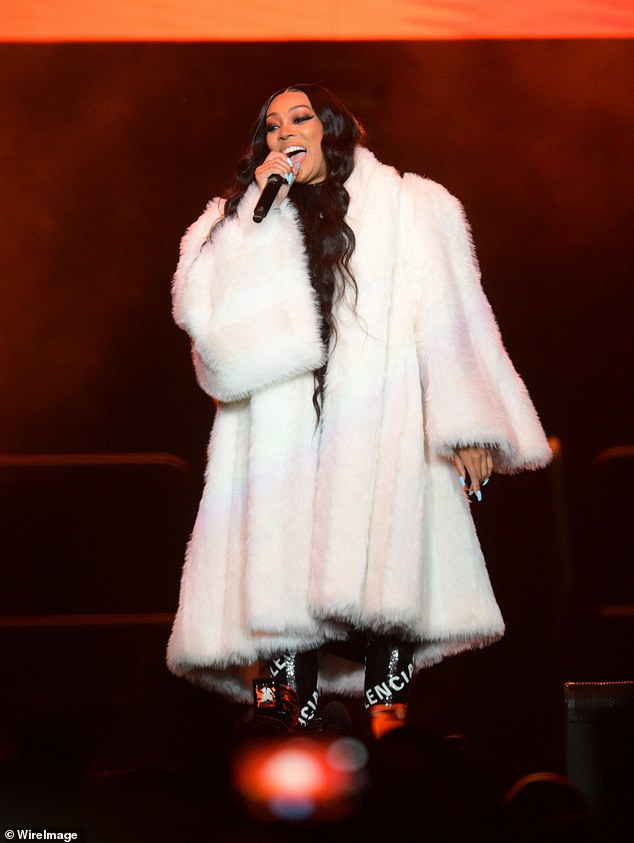 Singer Monica appeared to faint during her concert in Houston, Texas on Sunday, December 30;  in the photo in 2022