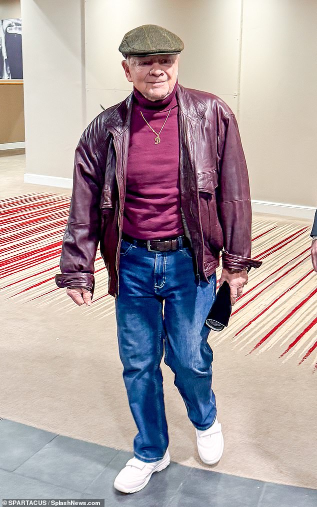 Sir David Jason, 83, was back on his feet after last year's hip surgery when he dressed up as Del Boy to attend an Only Fools And Horses convention at the Hilton hotel in Milton Keynes on Sunday.