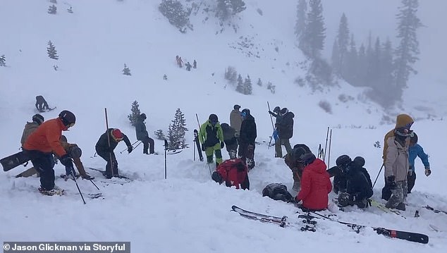 Footage captures the dramatic moment rescuers frantically tried to save Janet He, who was trapped under a massive avalanche in Palisades Tahoe