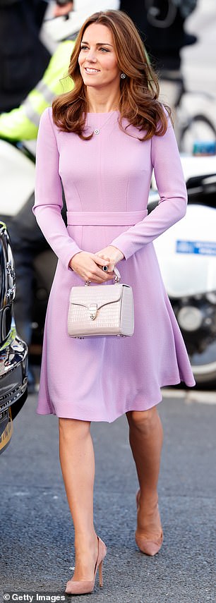 Kate in 2018, in an Emilia Wickstead dress now called 'The Kate'