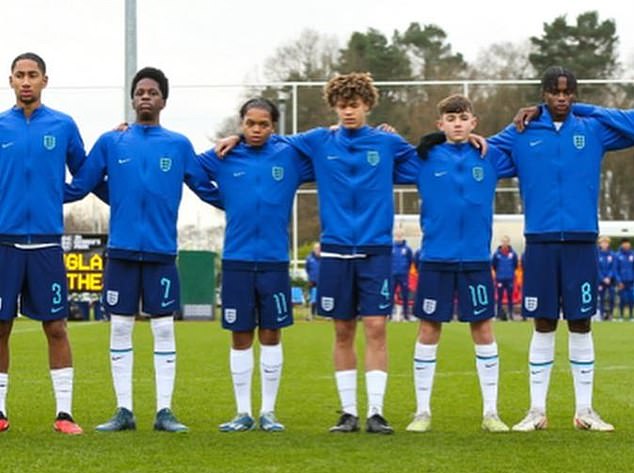 Landon Emenalo, centre-right, could make his debut for Chelsea Under-21s on Monday