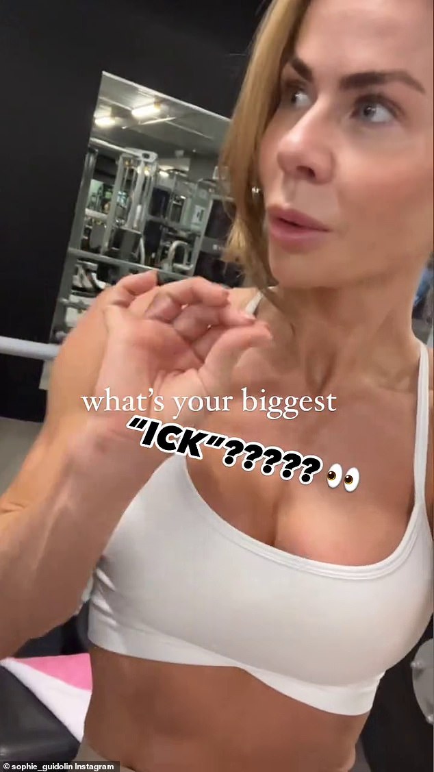 Sophie Guidolin, 34, has opened a bizarre post about what she finds most disgusting in the gym