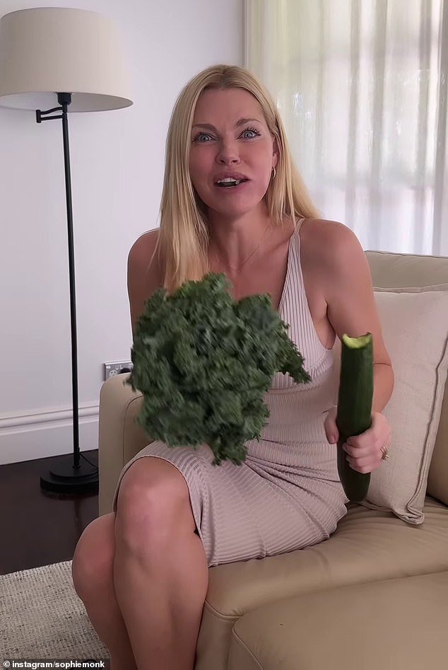 Sophie Monk scared her fans on Tuesday when she revealed the very surprising way she eats a cucumber