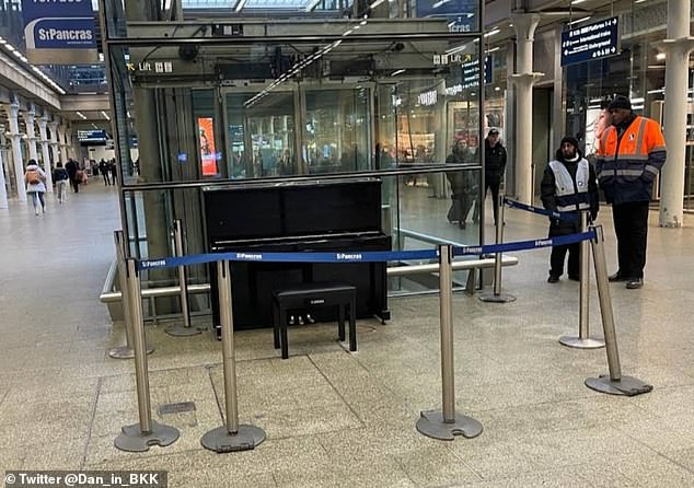 The piano was donated to the station by legendary musician Sir Elton John