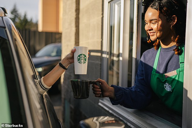 At the drive-thru, customers must alert staff when ordering that they have their own cup, and the barista will collect the cup and fill it at the window