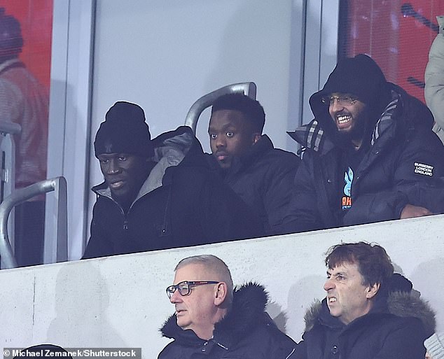 Award-winning British grime artist Stormzy (left) was on hand to see the return of Ivan Toney's Brentford