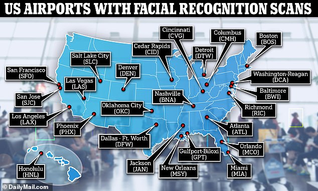 Facial recognition technology is already in place at airports across the country, but the TSA expects the program to be fully rolled out by 2030 or 2040