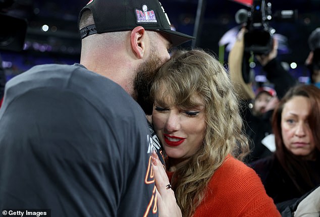 Cameras captured part of Travis Kelce's sweet conversation with girlfriend Taylor Swift after his Kansas City Chiefs advanced to the Super Bowl