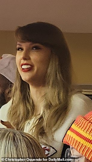 Taylor Swift showed up to watch Travis Kelce and the Kansas City Chiefs take on the Cincinnati Bengals in a replica Chiefs jacket