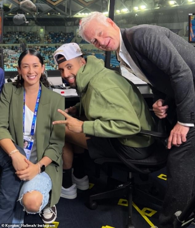 McEnroe (pictured with Nick Kyrgios and his sister Halimah at this year's Australian Open) angered comedian Andy Lee when he clarified why he thinks Aussies believe the tennis bad boy from down under is a 'bit ad**k'