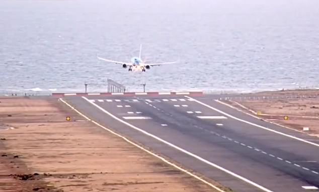 Frightened passengers on the TUI flight from Exeter to the Canary Islands suffered a near miss when the plane struggled to land properly in Lanzarote due to a problem with one of the flaps