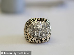 The 1994 49ers Super Bowl Championship ring given to players