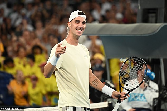 Thanasi Kokkinakis could laugh at himself after his victory at the Australian Open