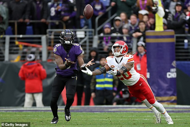 Jackson ended up on the receiving end of his own pass after it was tipped into the air