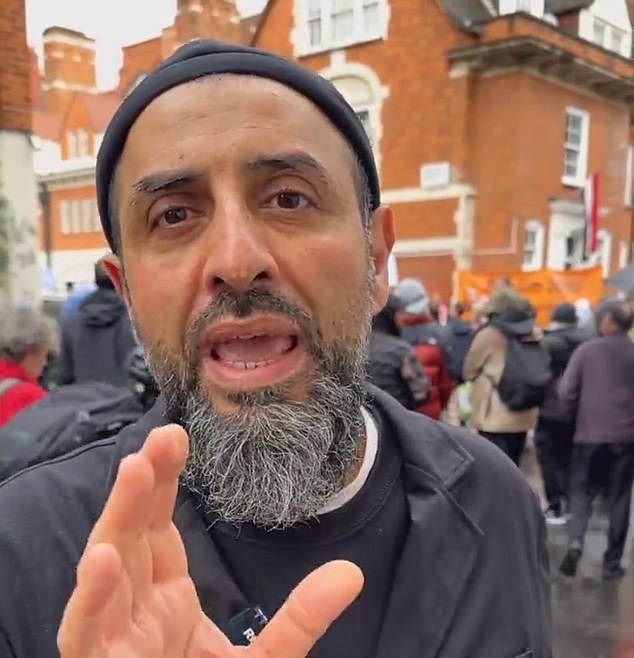 Dr.  Wahid Asif Shaida, also known as Abdul Wahid, is the head of the British branch of an Islamic fundamentalist group with followers around the world.  He is pictured here at a meeting outside the Egyptian embassy in London in October last year