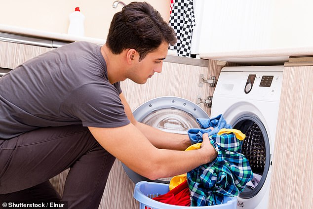 A study shows that men are five times more likely than women to wash their towels once a year or less (Stock Image)