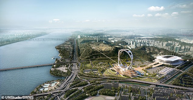 The structure will be built in Peace Park on the edge of the Han River, next to the World Cup Stadium