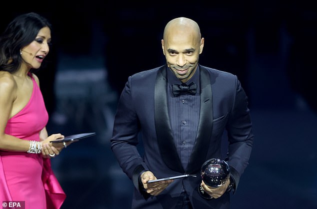 Arsenal legend Thierry Henry joked about Tottenham's trophy drought at the FIFA Best Awards