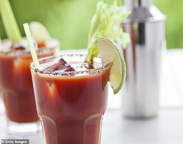 Tomato juice, a main ingredient in Bloody Marys, has been shown to prevent salmonella strains, which cause food poisoning symptoms such as vomiting and diarrhea