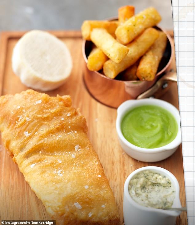 A celebrity chef has hit out at critics who claim his 'famous' $61 fish and chips look like they belong in the frozen food section of a supermarket