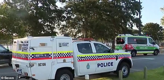 Two children who drowned in Perth's Swan River on New Year's Eve had recently arrived in Australia as refugees from the Middle East.  Emergency vehicles are pictured at the scene