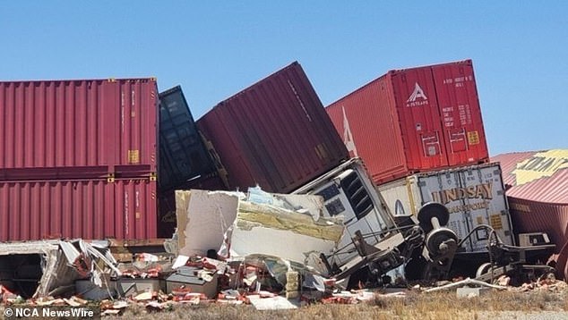 At around 10.30am on Sunday, a Pacific National freight train collided with a truck driven by Pearson at Bindarrah in South Africa, about 30km from the NSW border.  The scene is depicted