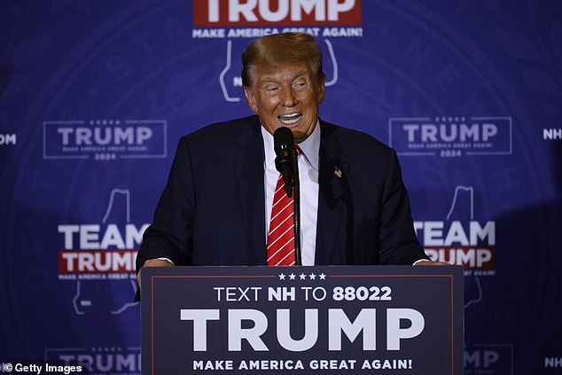 At a rally in Concord, New Hampshire on Friday evening, Trump repeatedly referred to Nikki Haley as responsible for security during the riot at the US Capitol.