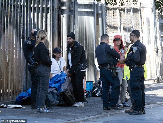 San Francisco police clear downtown streets of homeless people ahead of the Asia-Pacific Economic Cooperation (APEC) trade summit in November