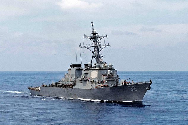 Yemen's Houthi rebels fired an anti-ship cruise missile at a US destroyer in the Red Sea on Sunday, but a US fighter jet shot it down in the first response to a series of drone attacks on the rebels in recent days