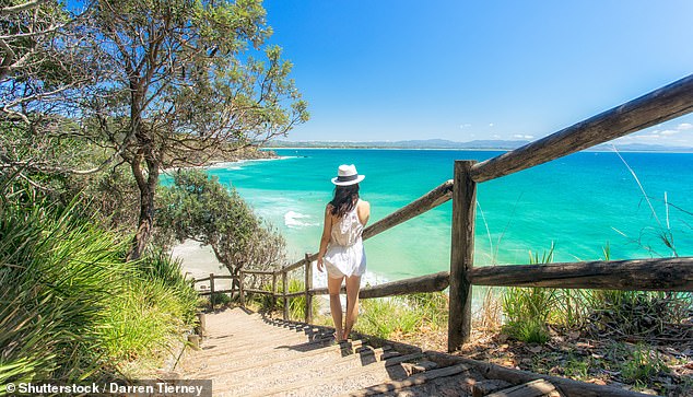 The cheapest of the selected flights on sale is a one-way ticket between Sydney and Byron Bay (pictured), which costs just $49