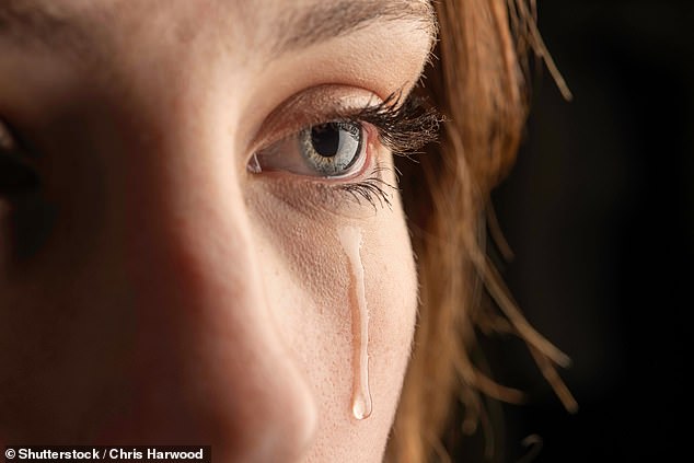 The eyes water in cold weather due to an exaggerated response of the body's tear reflex, which occurs when the eyes become too dry