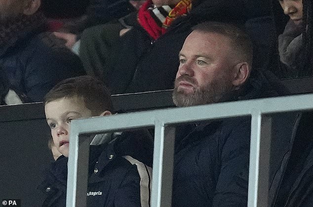 Wayne Rooney watched as Manchester United drew 2-2 against Tottenham on Sunday