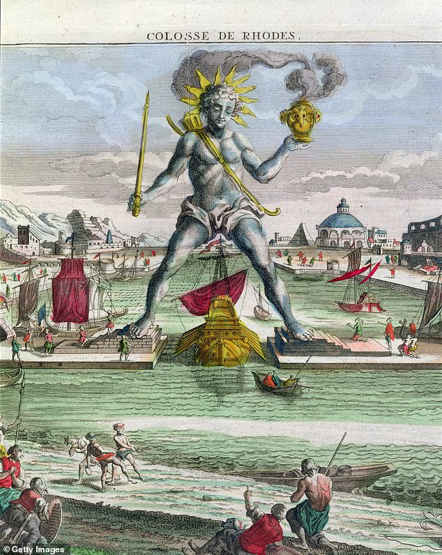 The legendary Colossus of Rhodes, one of the Seven Wonders, was a lighthouse in the shape of a statue of the god Helios