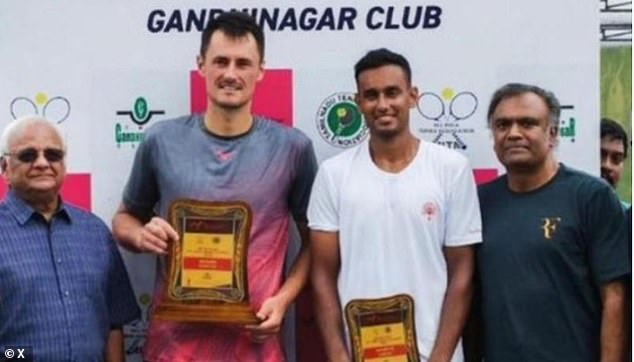 Bernard Tomic won a small tournament in India during the final of the Australian Open