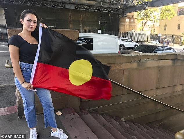 The 28-year-old pushes for the Aboriginal flag to be flown atop the Sydney Harbor Bridge all year round (pictured, Ms Toka)