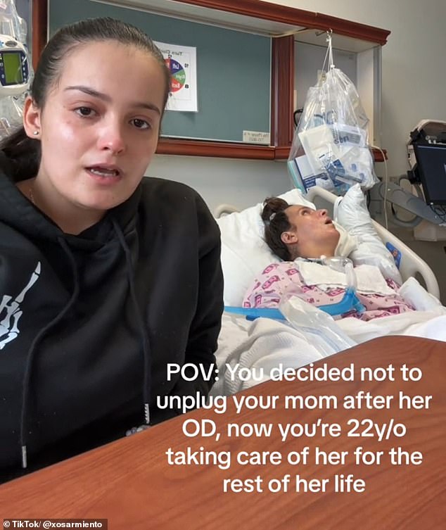 A young woman has opened up about the heartbreaking reality she faces every day after refusing to disconnect her drug-addicted mother from her ventilator