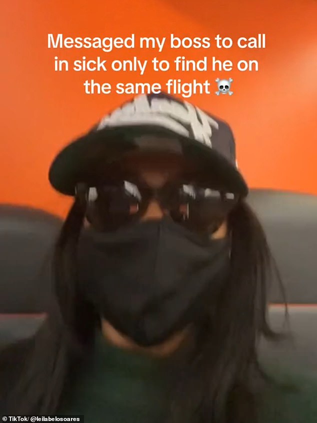 Australian woman Leila Soares posted a TikTok showing the moment she realized she might be in trouble after calling in sick to work that day