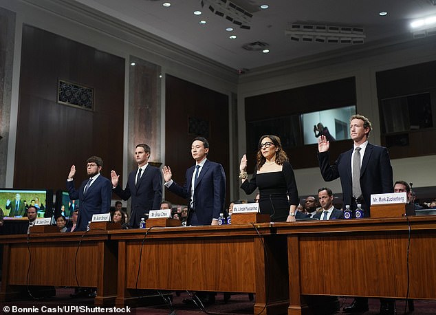 Bosses of social media giants Facebook, TikTok, Twitter and Snapchat are being questioned by Congress about the dangers their platforms pose to children